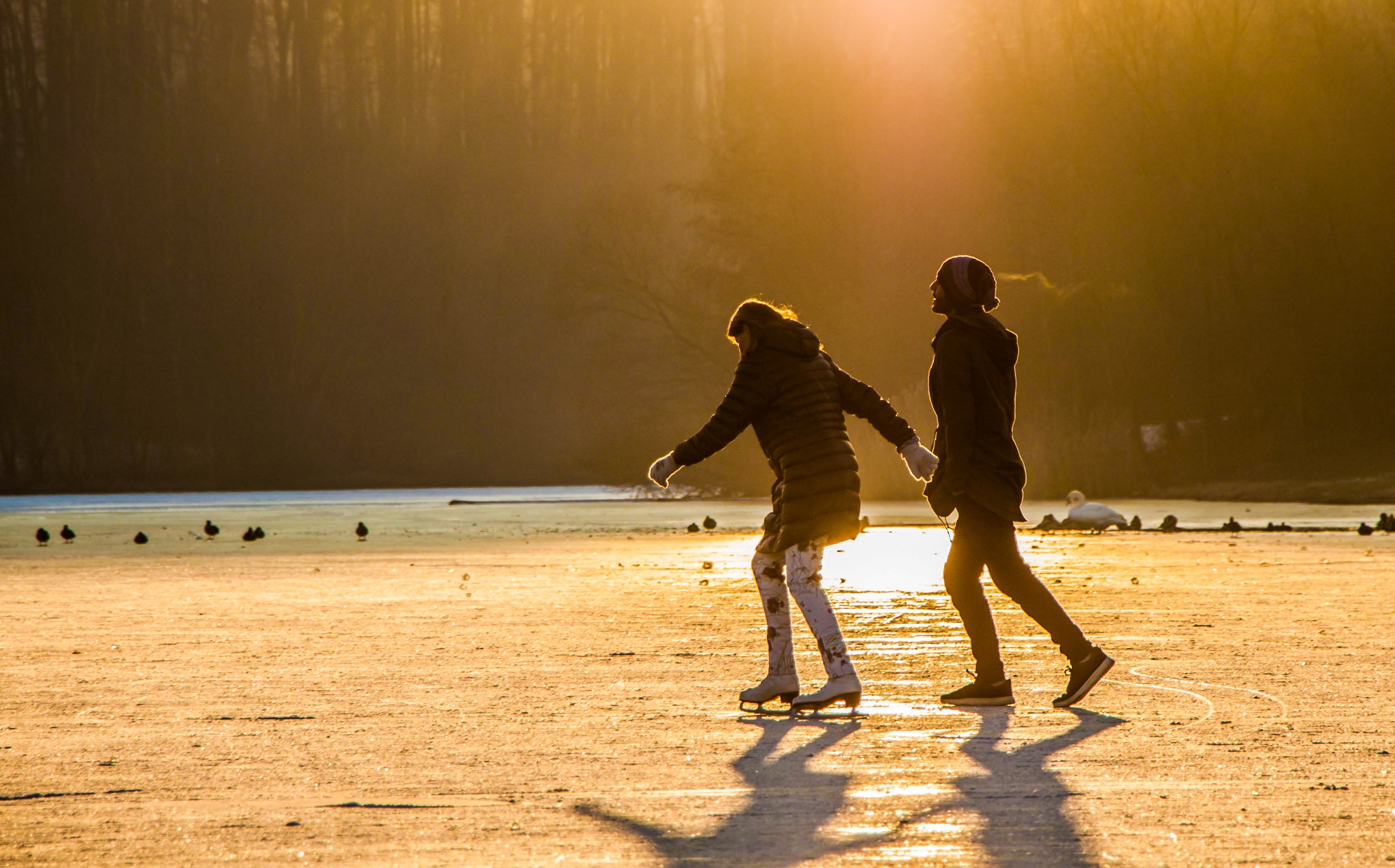  Wenn es richtig kalt wird, laden viele Seen zum Schlittschuhlaufen ein © Carsten Götze 